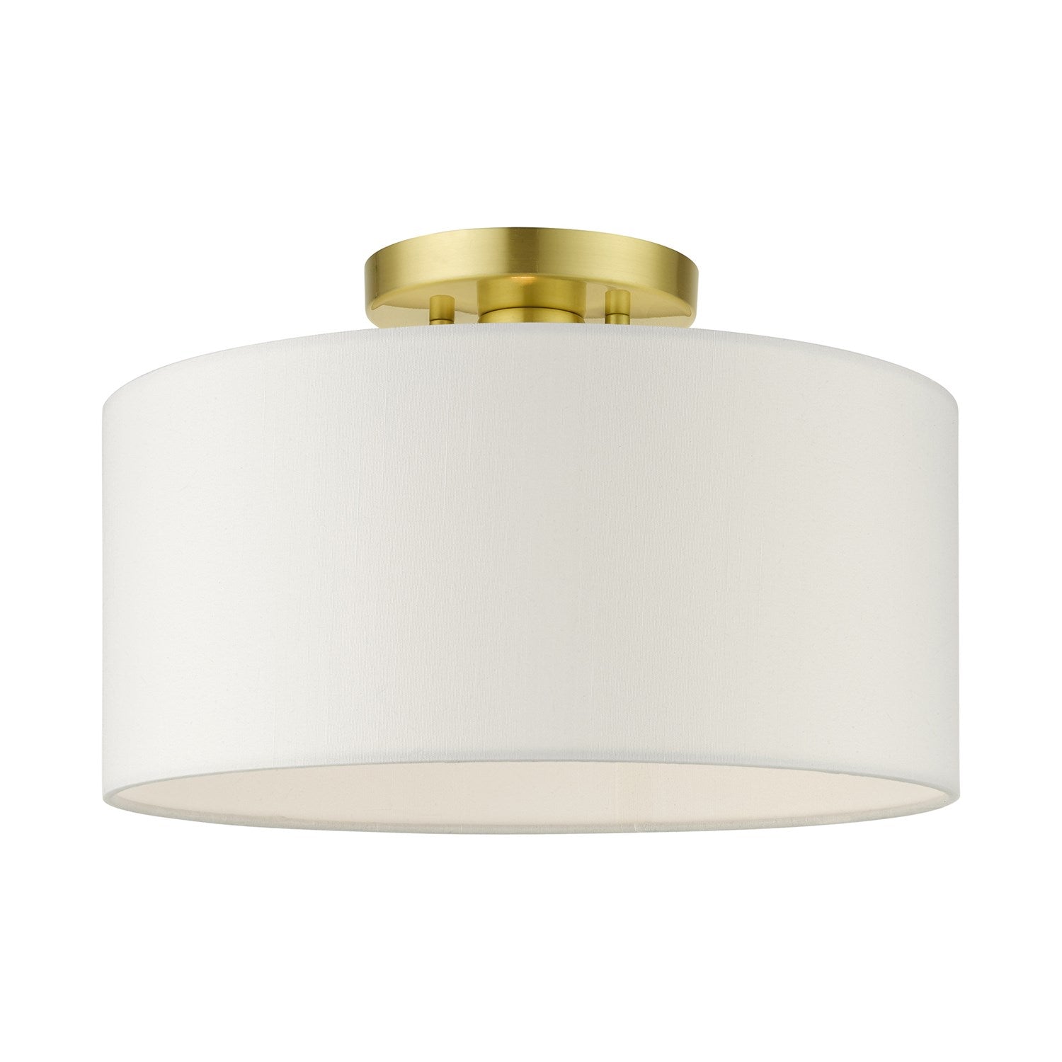 1 Light Satin Brass Semi Flush by Livex Lighting