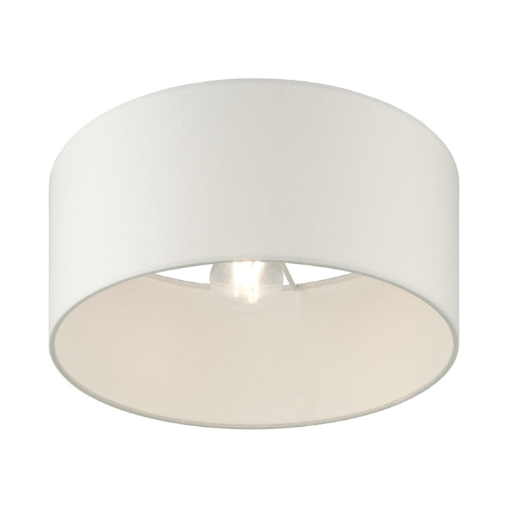 1 Light Satin Brass Semi Flush