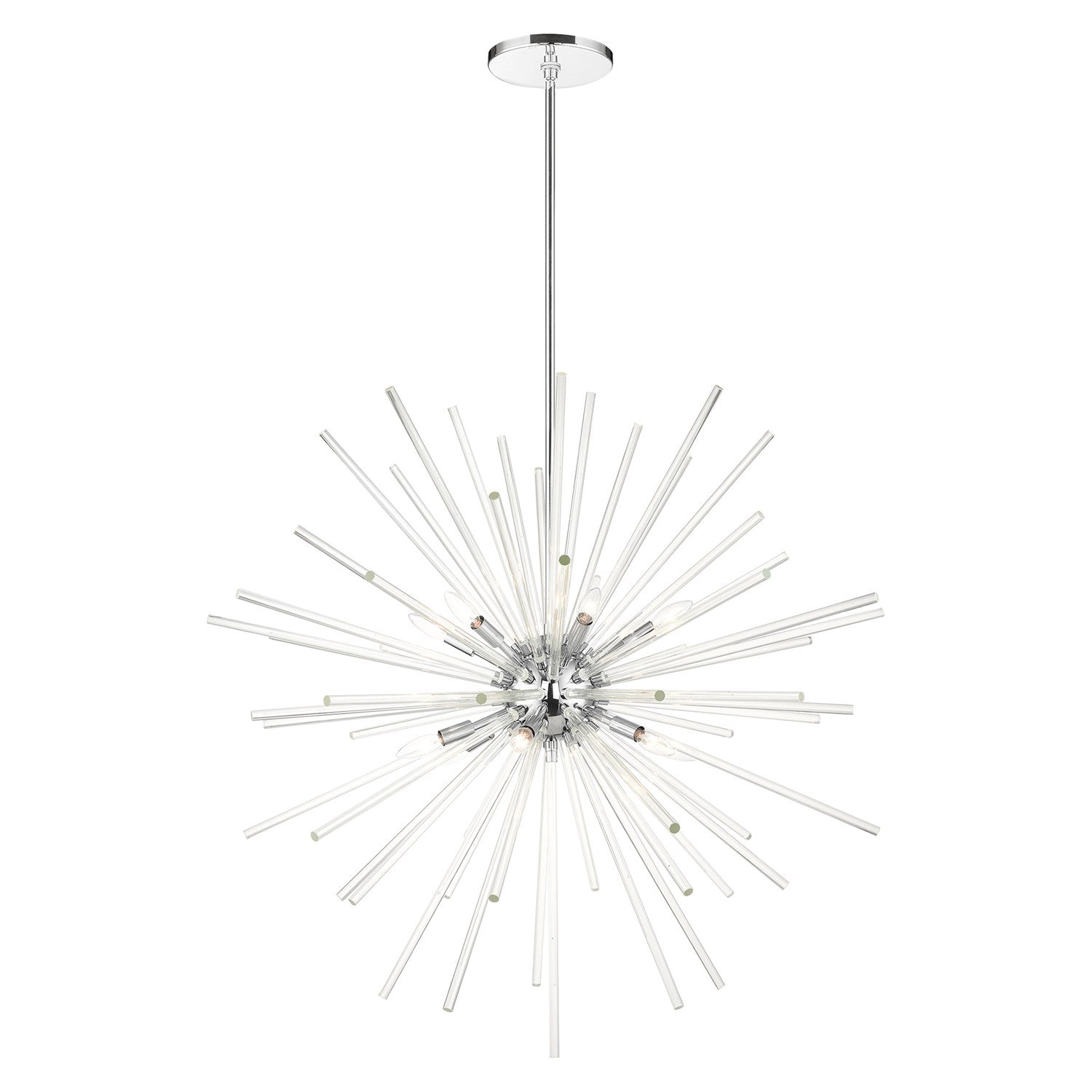 12 Light Polished Chrome Foyer Pendant Chandelier by Livex Lighting