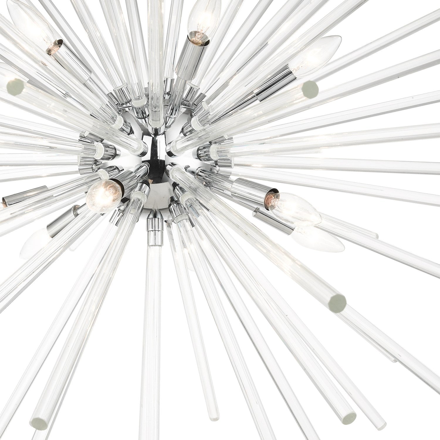 12 Light Polished Chrome Foyer Pendant Chandelier