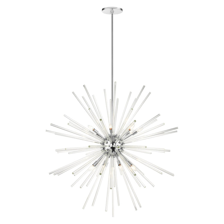 16 Light Polished Chrome Foyer Pendant Chandelier by Livex Lighting