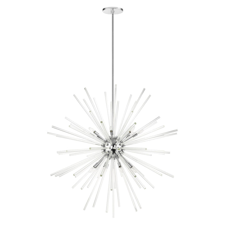 16 Light Polished Chrome Foyer Pendant Chandelier