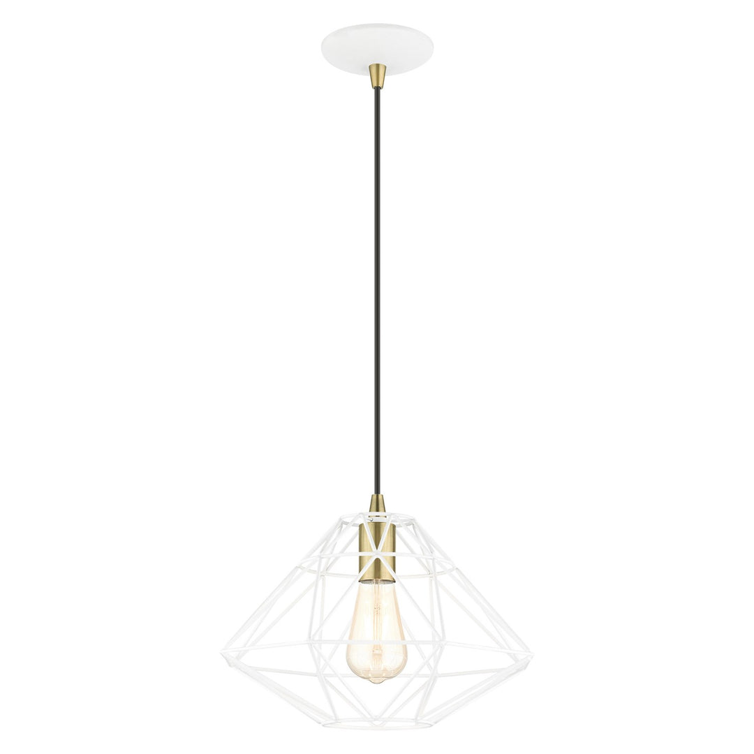 1 Light White Pendant