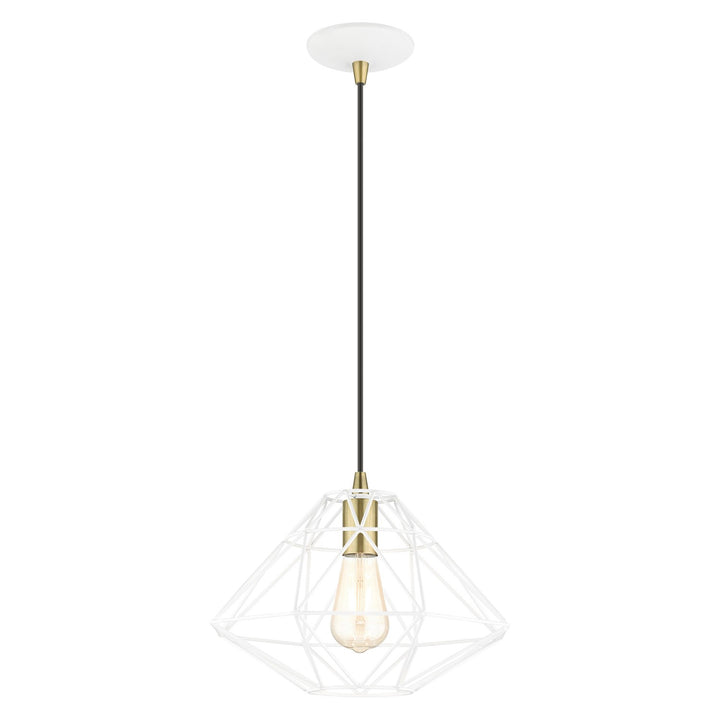 1 Light White Pendant