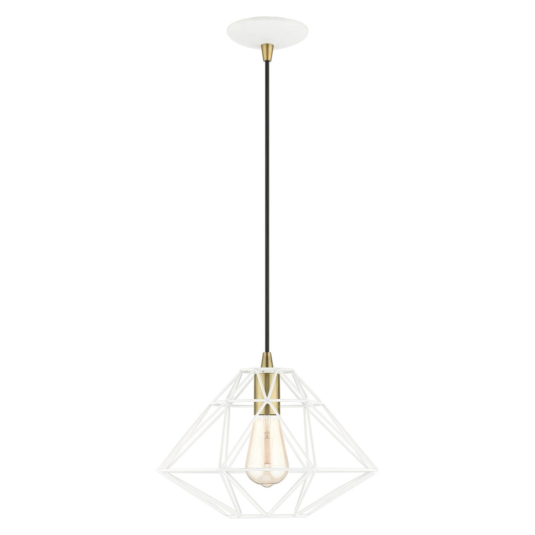 1 Light White Pendant