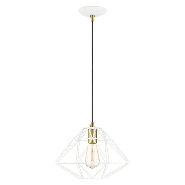 1 Light White Pendant