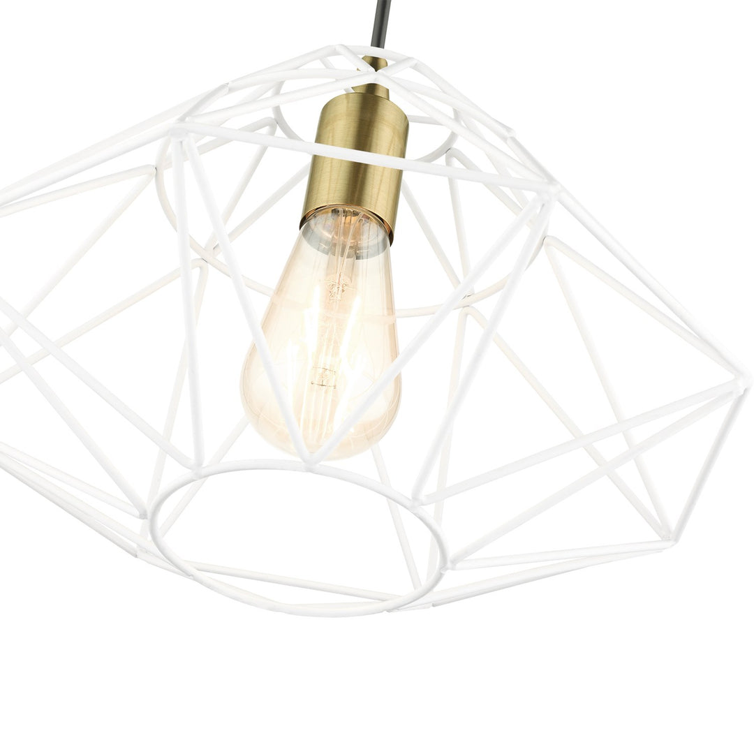 1 Light White Pendant