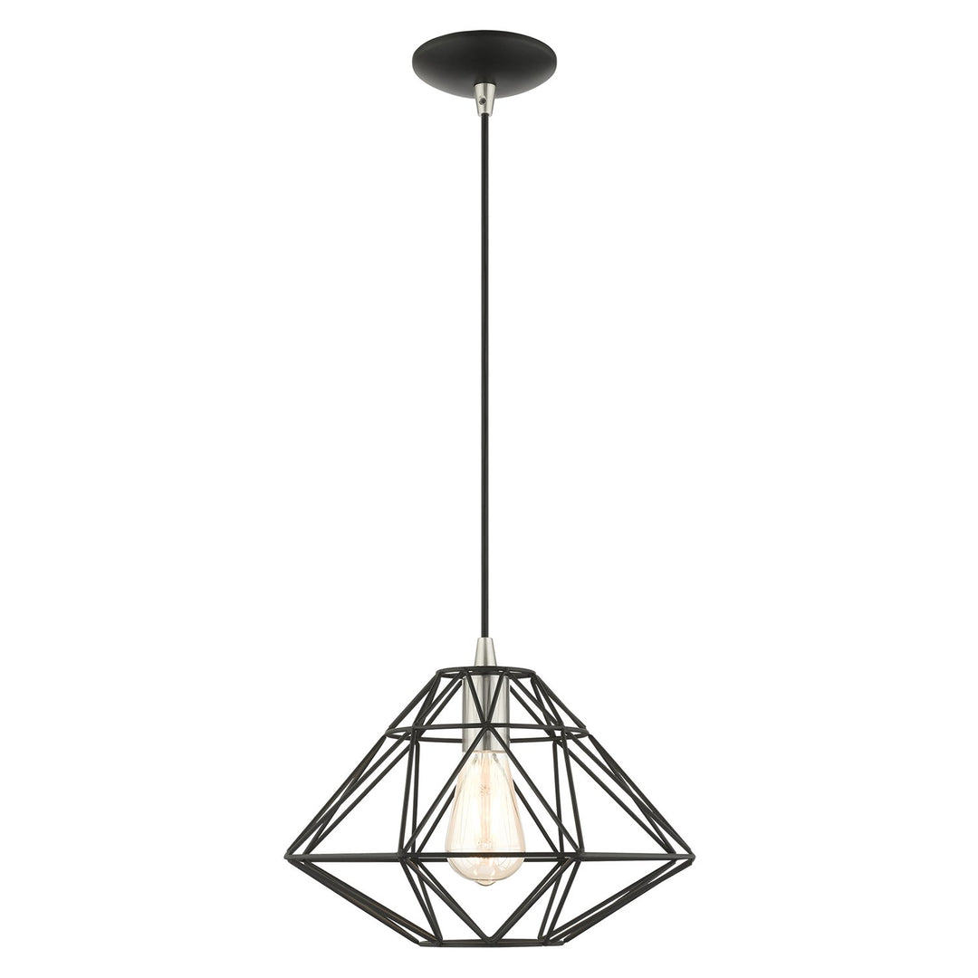 1 Light Black Pendant by Livex Lighting