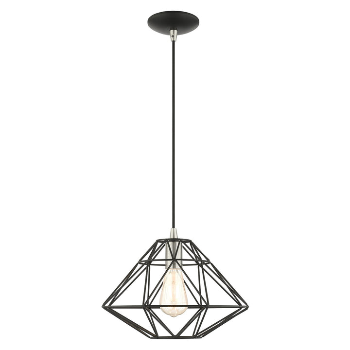 1 Light Black Pendant by Livex Lighting