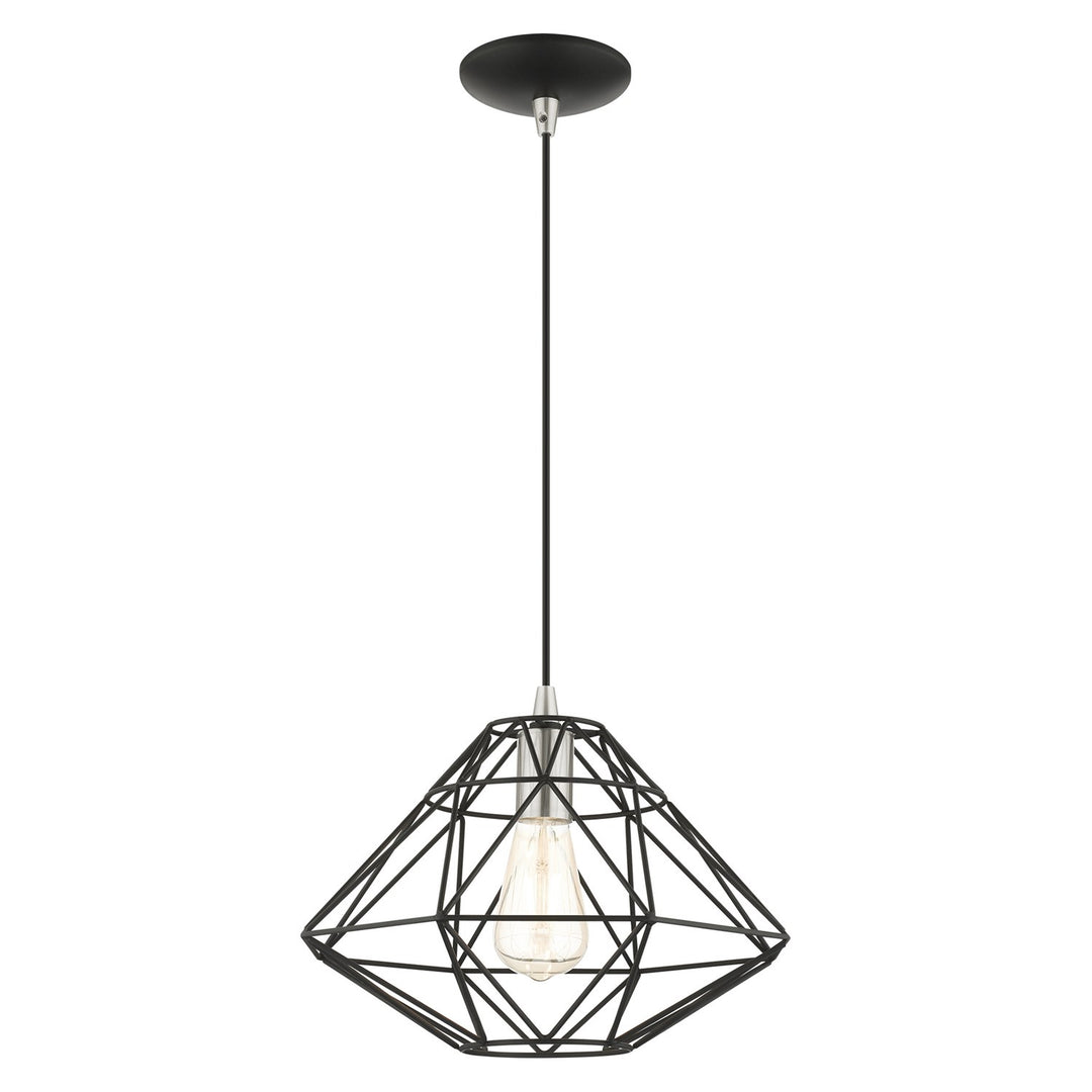 1 Light Black Pendant
