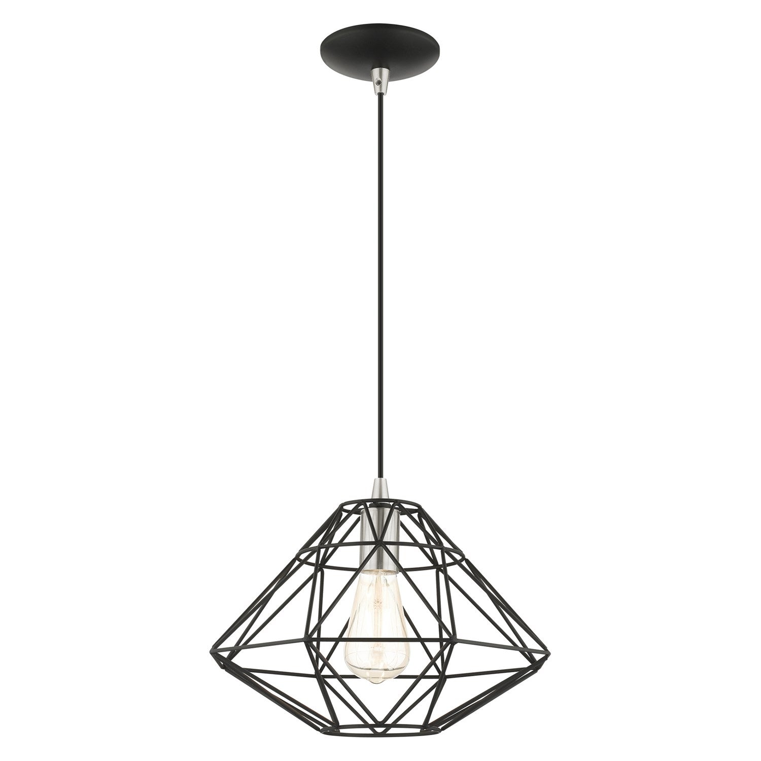 1 Light Black Pendant