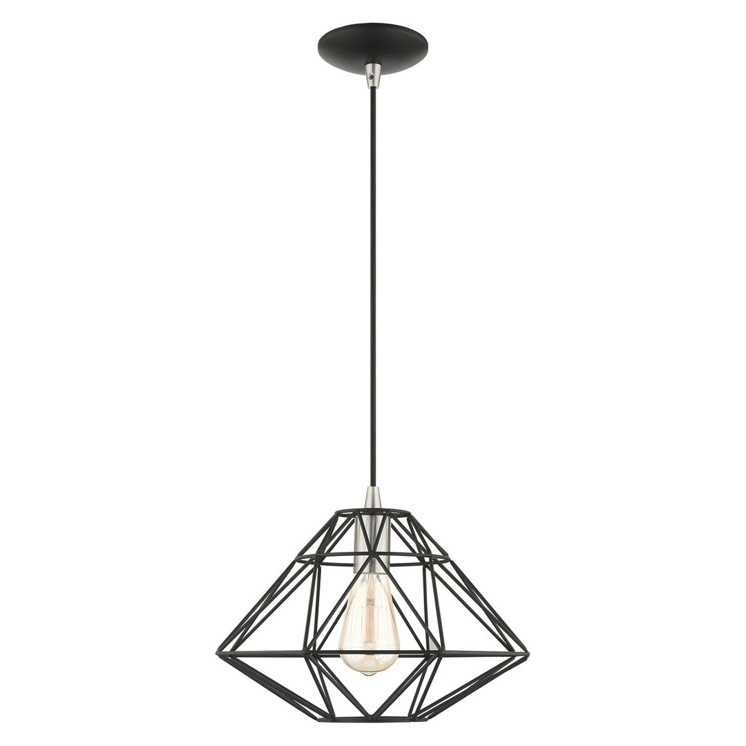 1 Light Black Pendant