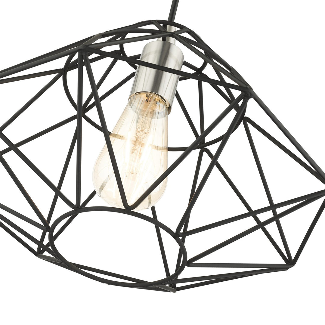 1 Light Black Pendant