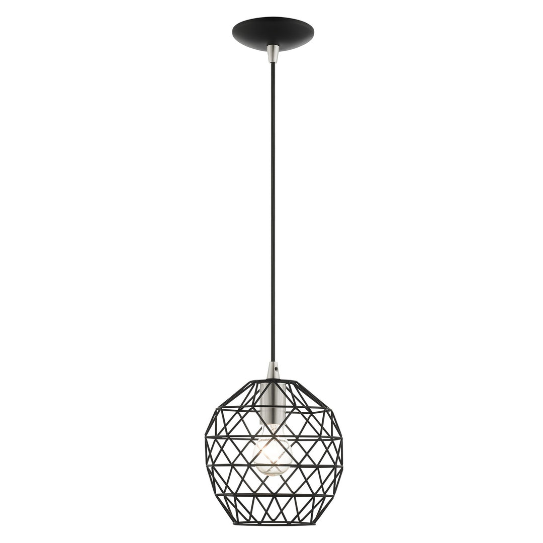 1 Light Black Pendant by Livex Lighting
