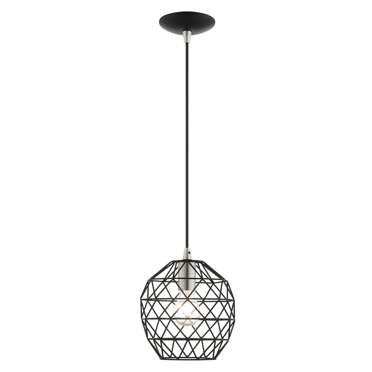 1 Light Black Pendant by Livex Lighting
