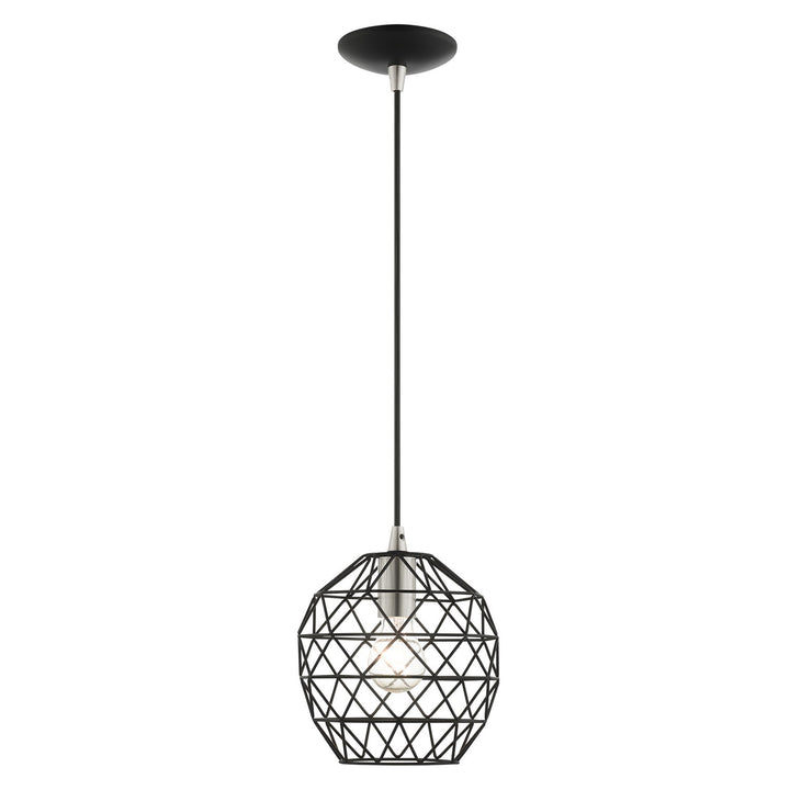 1 Light Black Pendant by Livex Lighting
