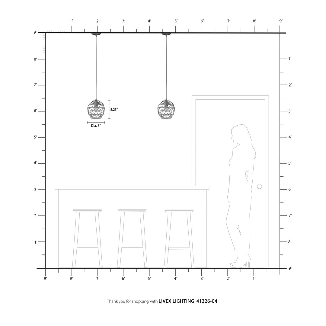 1 Light Black Pendant