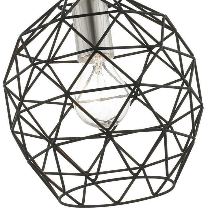1 Light Black Pendant