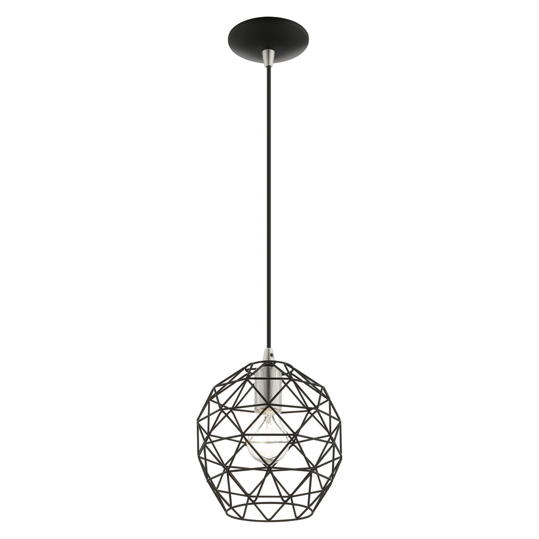 1 Light Black Pendant