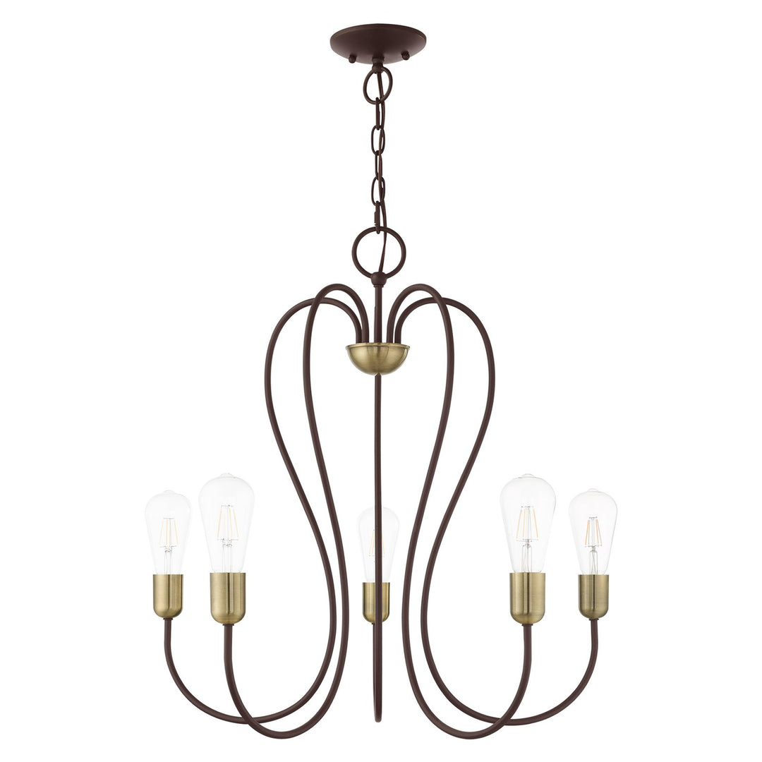 5 Light Bronze Chandelier