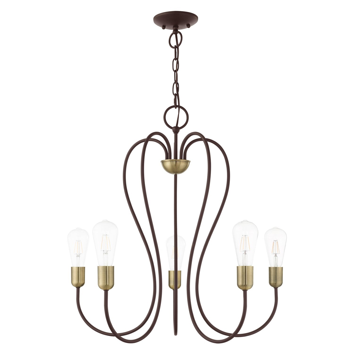 5 Light Bronze Chandelier