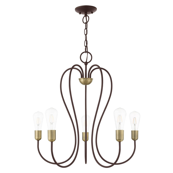 5 Light Bronze Chandelier