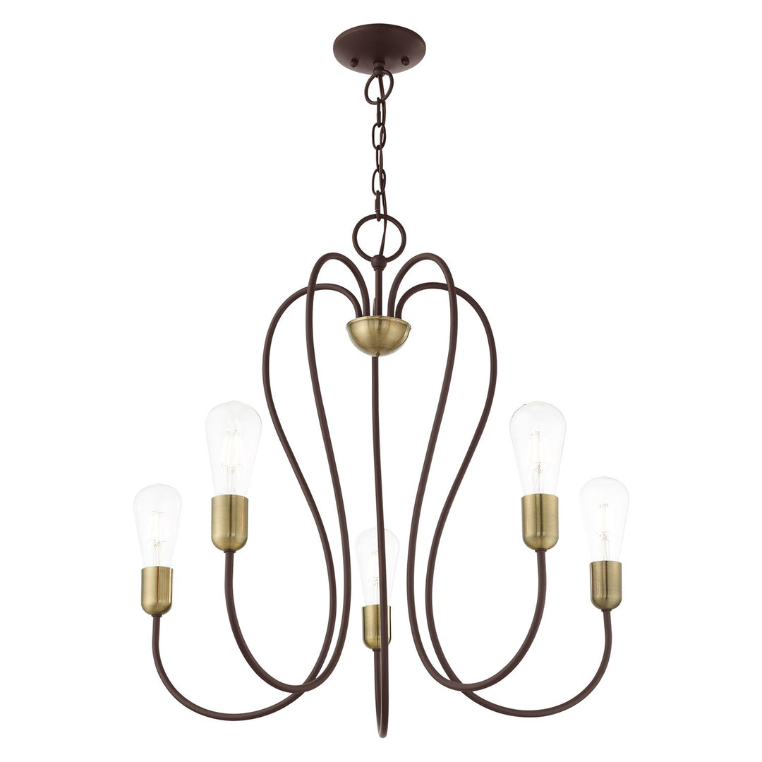 5 Light Bronze Chandelier