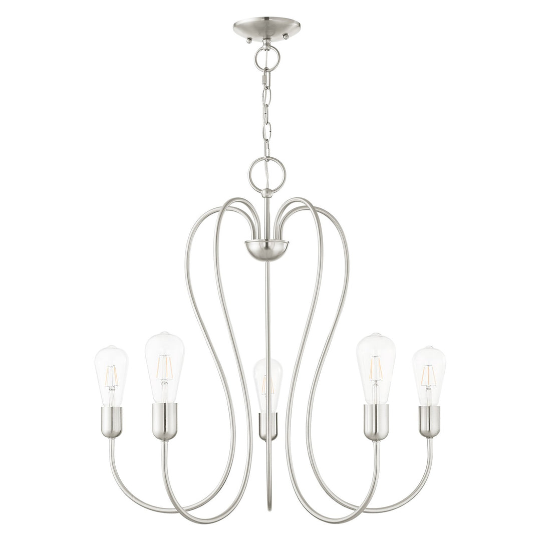 5 Light Brushed Nickel Chandelier