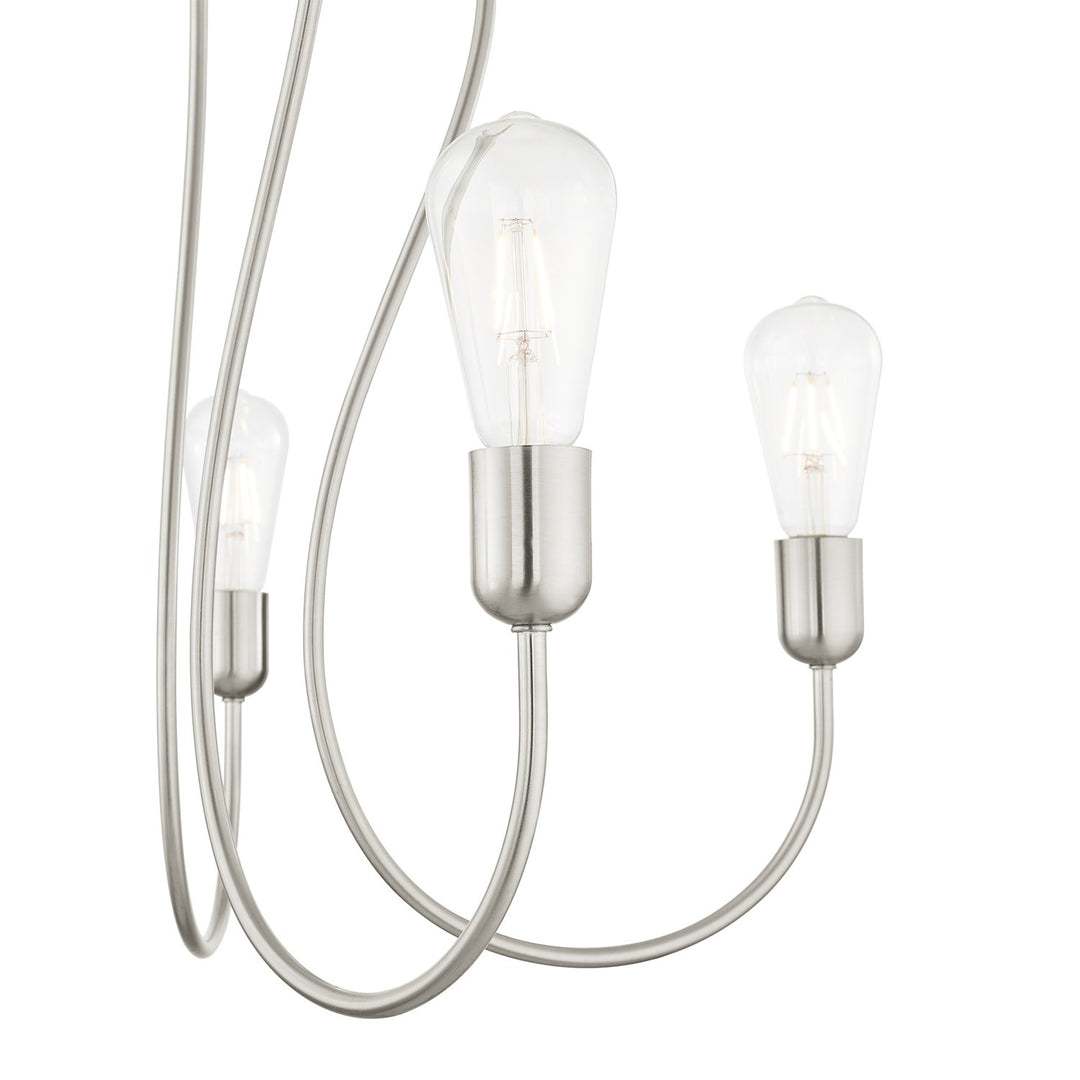 5 Light Brushed Nickel Chandelier
