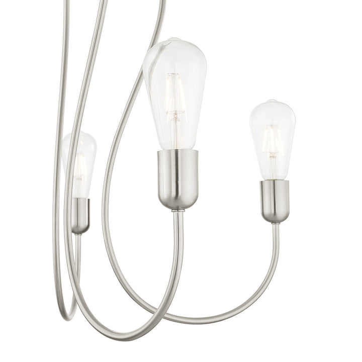 5 Light Brushed Nickel Chandelier