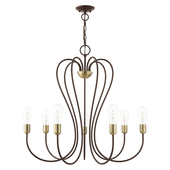 7 Light Bronze Chandelier