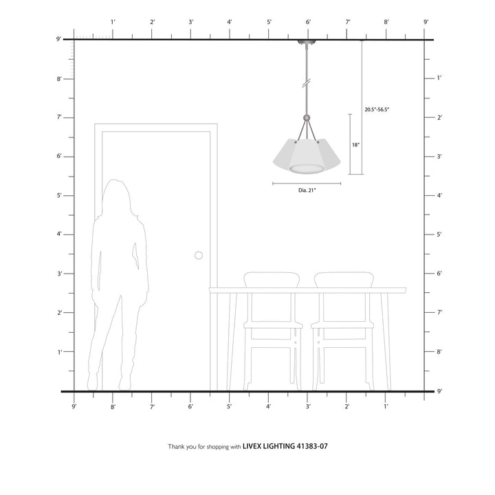 3 Light Bronze Shaded Chandelier