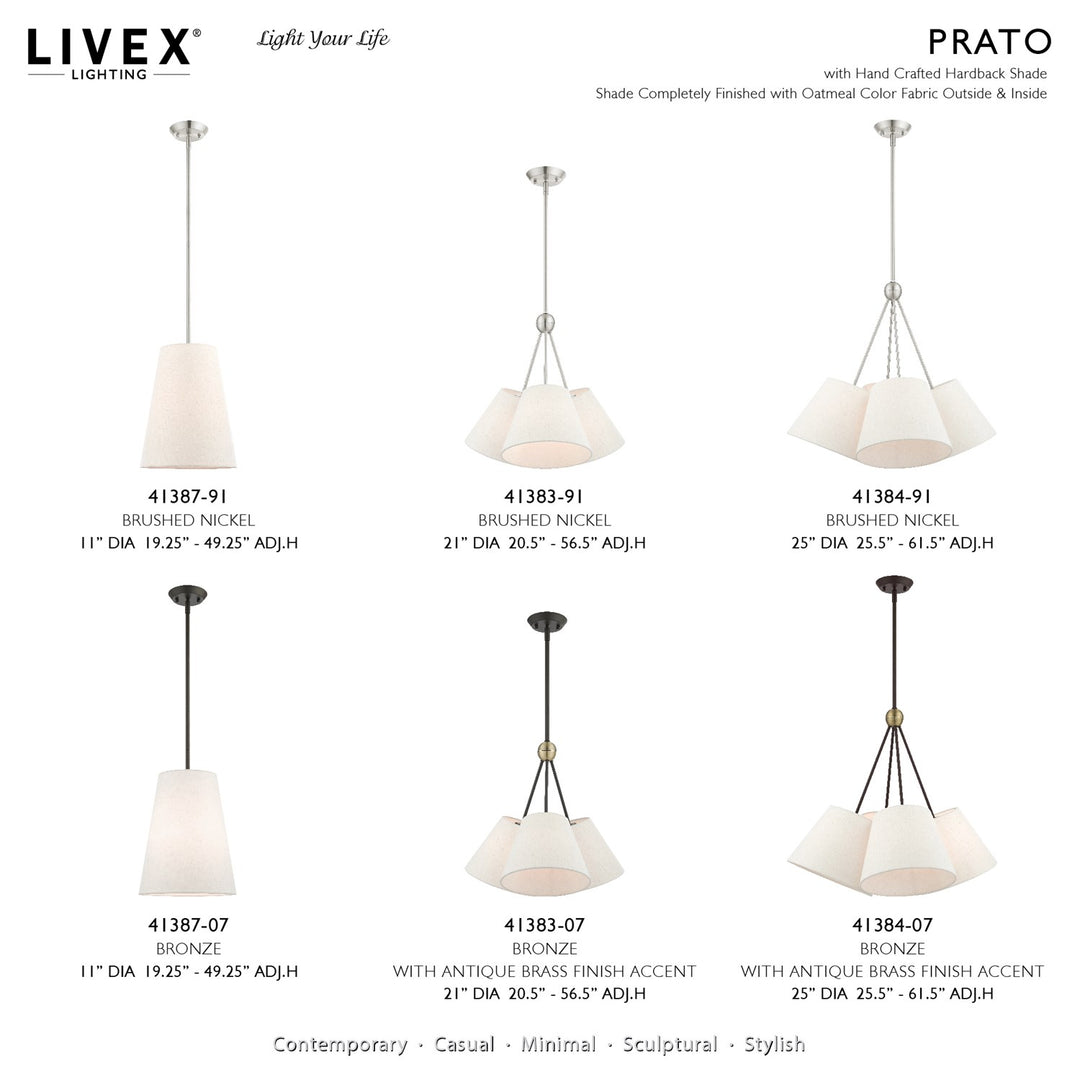 3 Light Bronze Shaded Chandelier