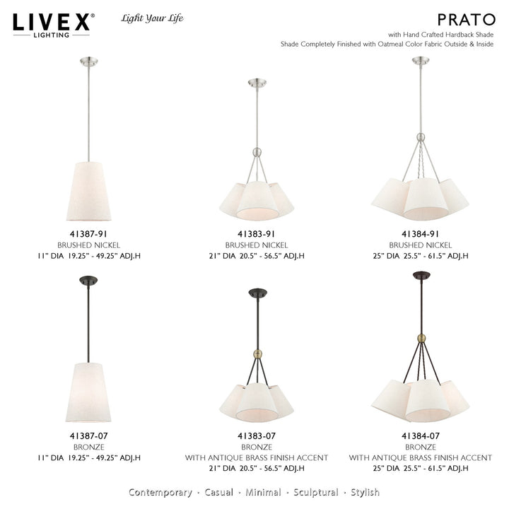3 Light Bronze Shaded Chandelier