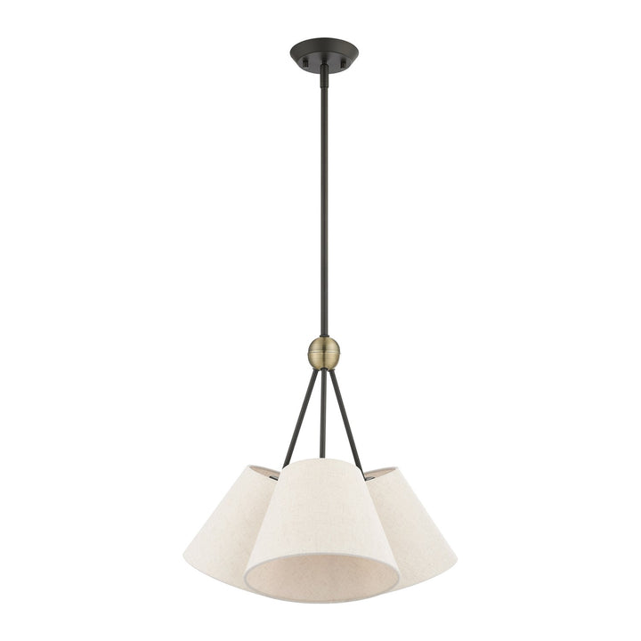 3 Light Bronze Shaded Chandelier