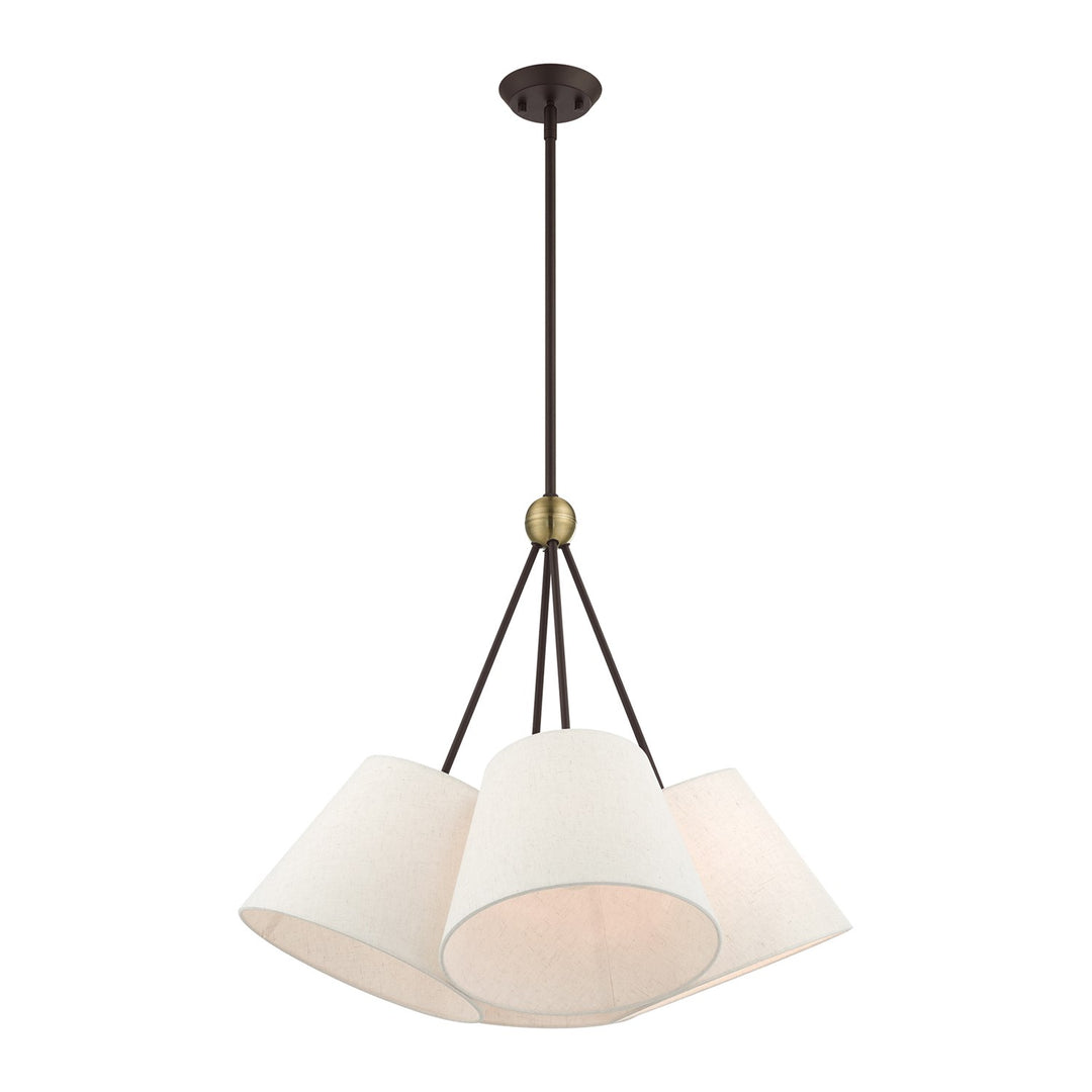 4 Light Bronze Shaded Chandelier