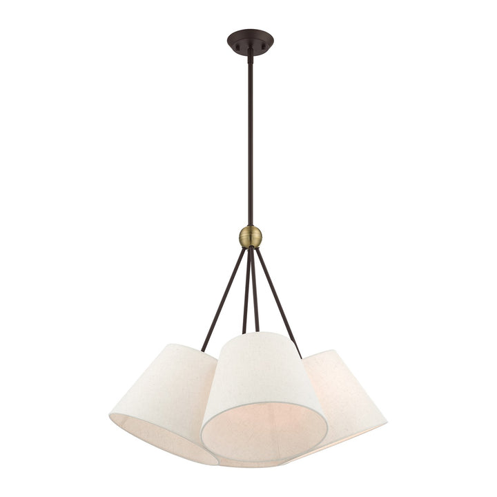 4 Light Bronze Shaded Chandelier