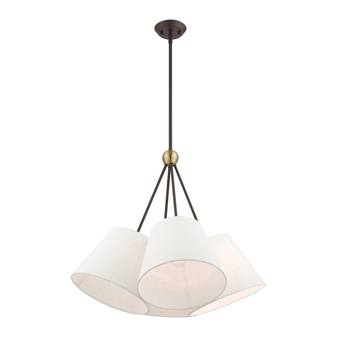 4 Light Bronze Shaded Chandelier