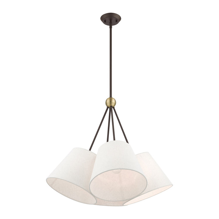 4 Light Bronze Shaded Chandelier