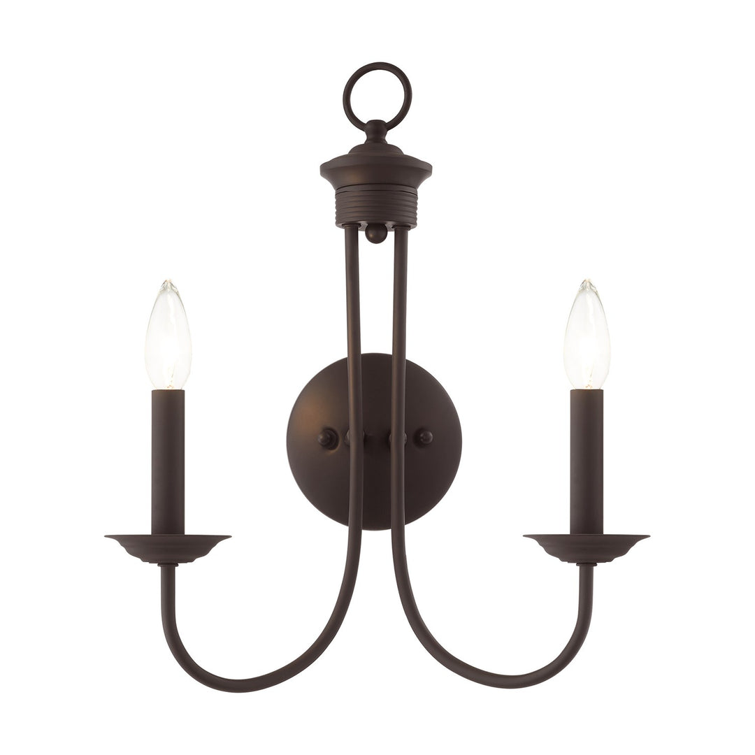 2 Light Bronze Wall Sconce by Livex Lighting