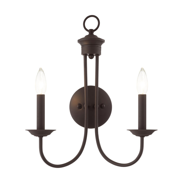 2 Light Bronze Wall Sconce by Livex Lighting