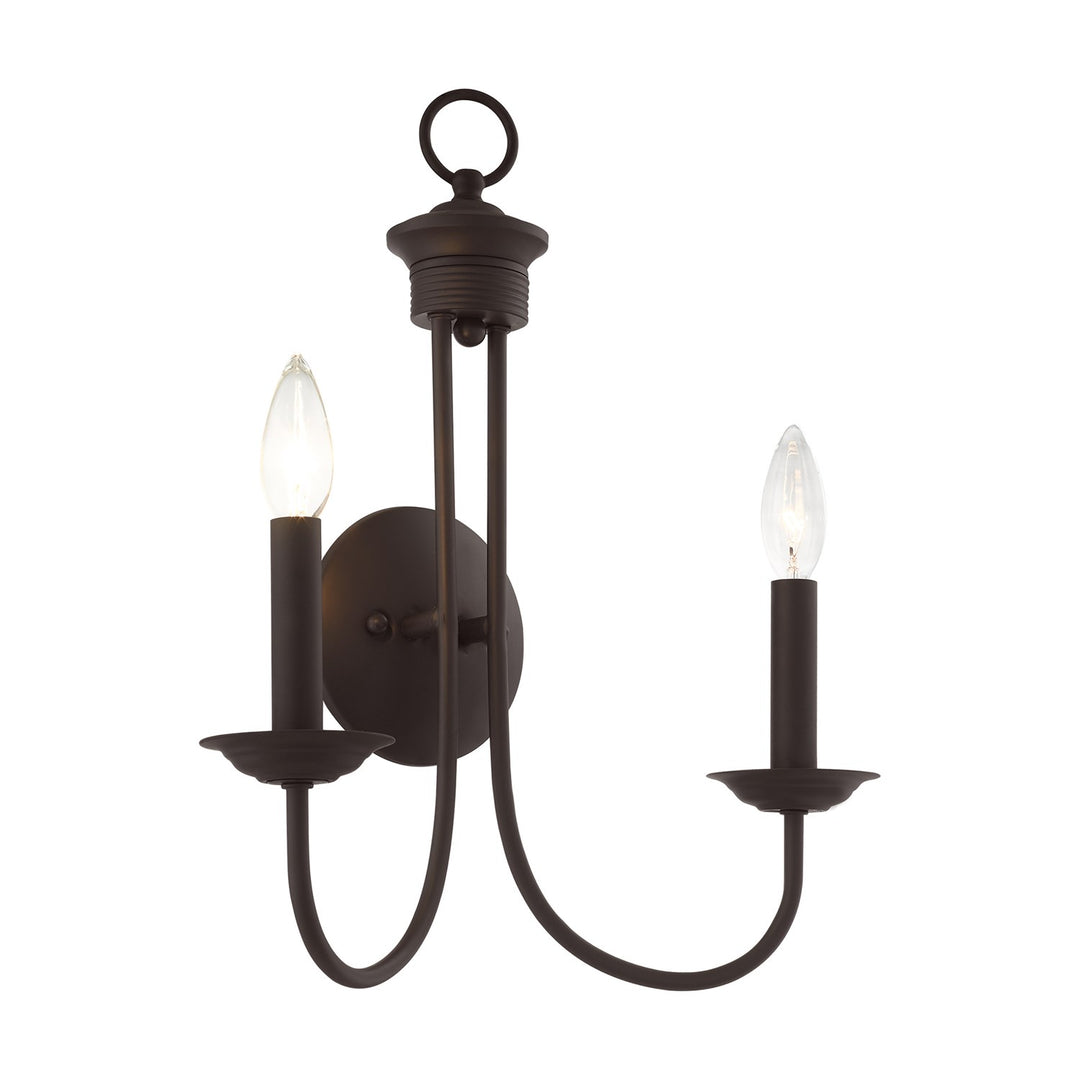 2 Light Bronze Wall Sconce