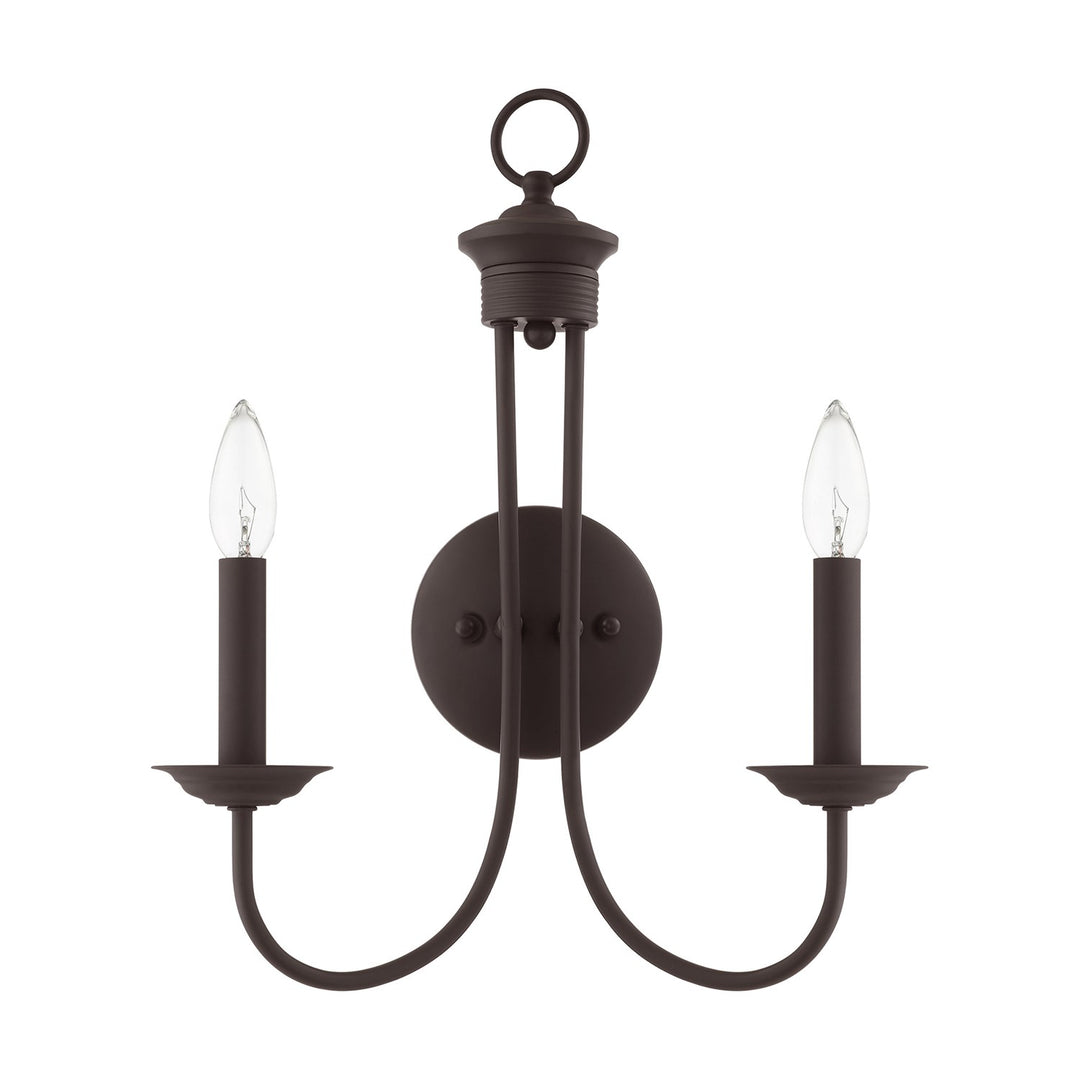 2 Light Bronze Wall Sconce