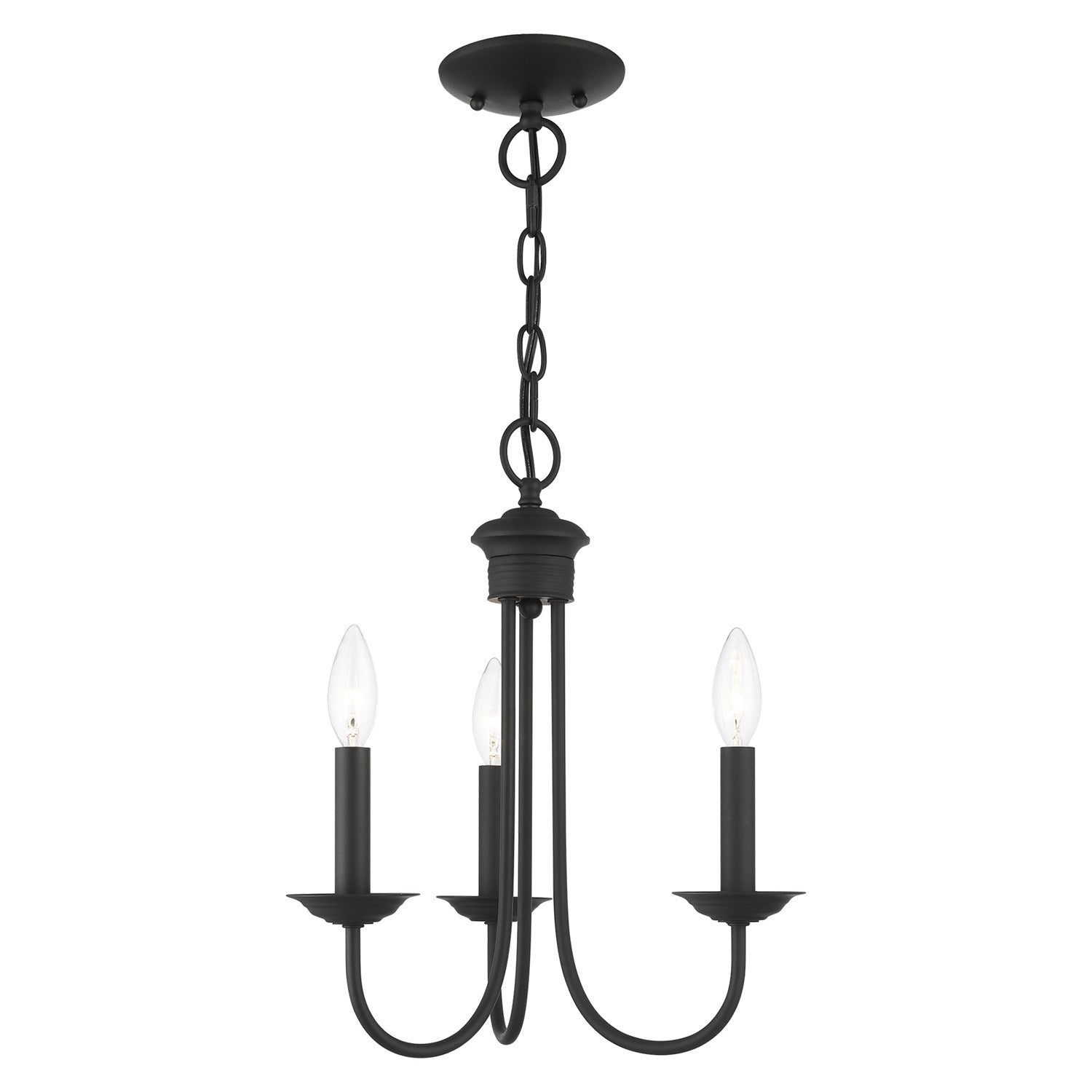 3 Light Black Chandelier by Livex Lighting