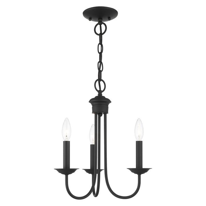 3 Light Black Chandelier by Livex Lighting