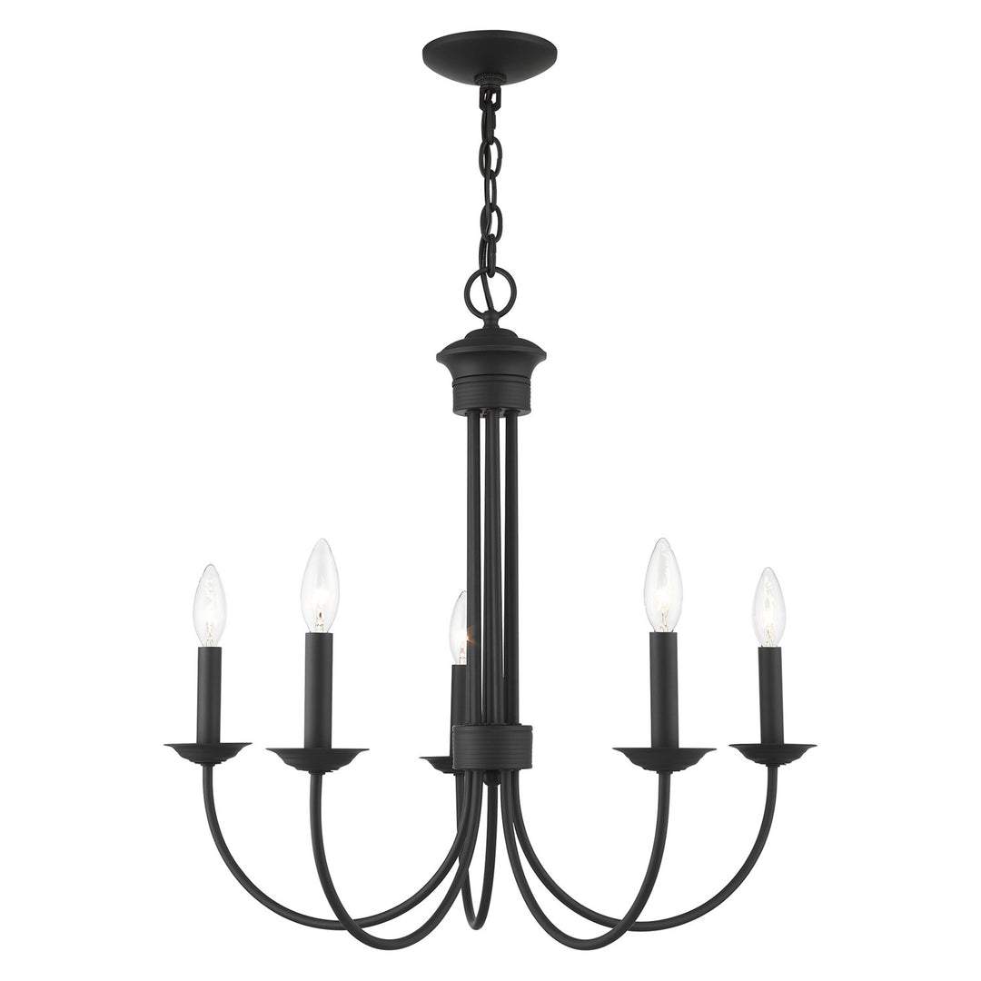5 Light Black Chandelier by Livex Lighting