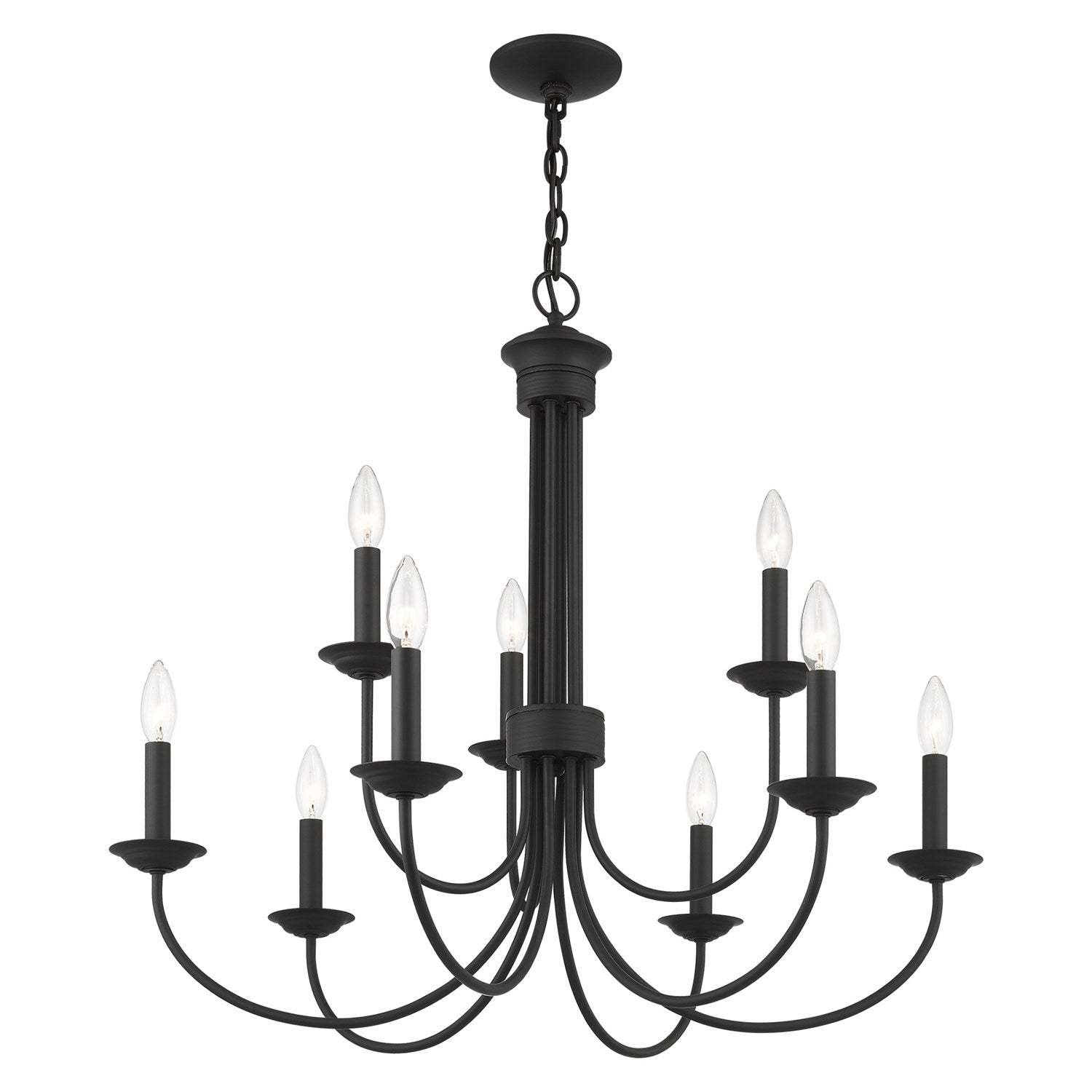 9 Light Black Chandelier
