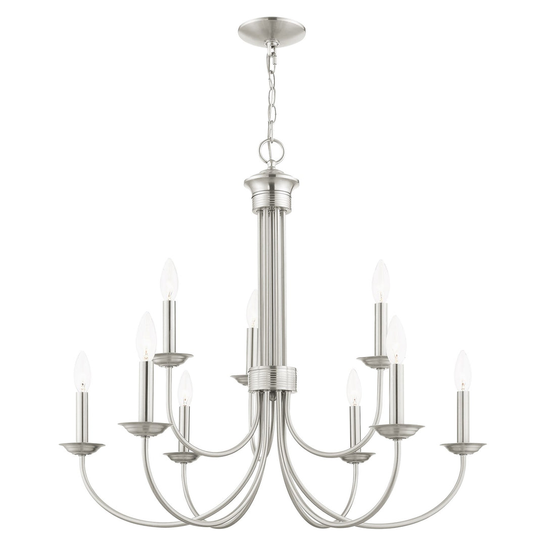 9 Light Brushed Nickel Chandelier