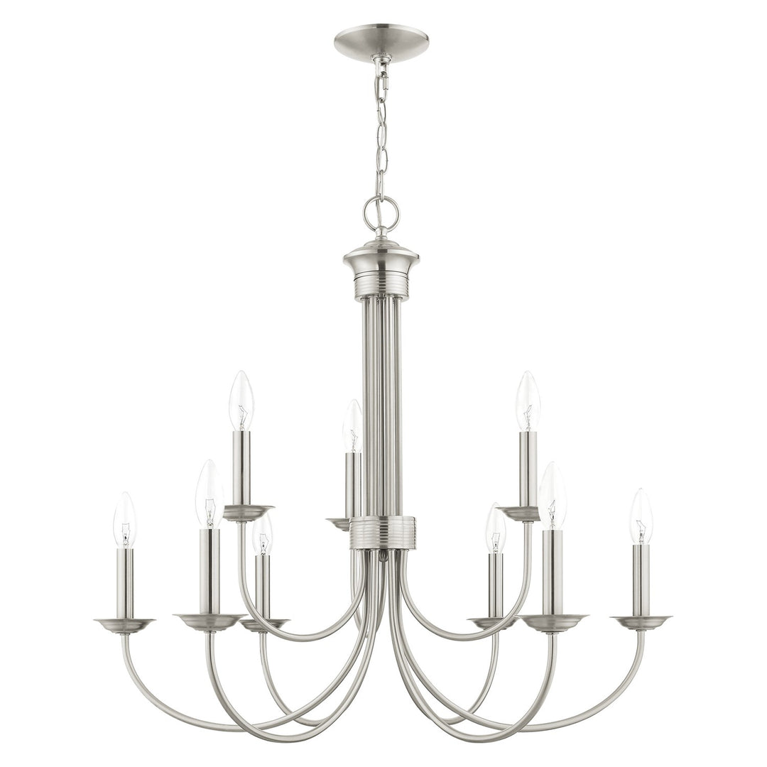 9 Light Brushed Nickel Chandelier