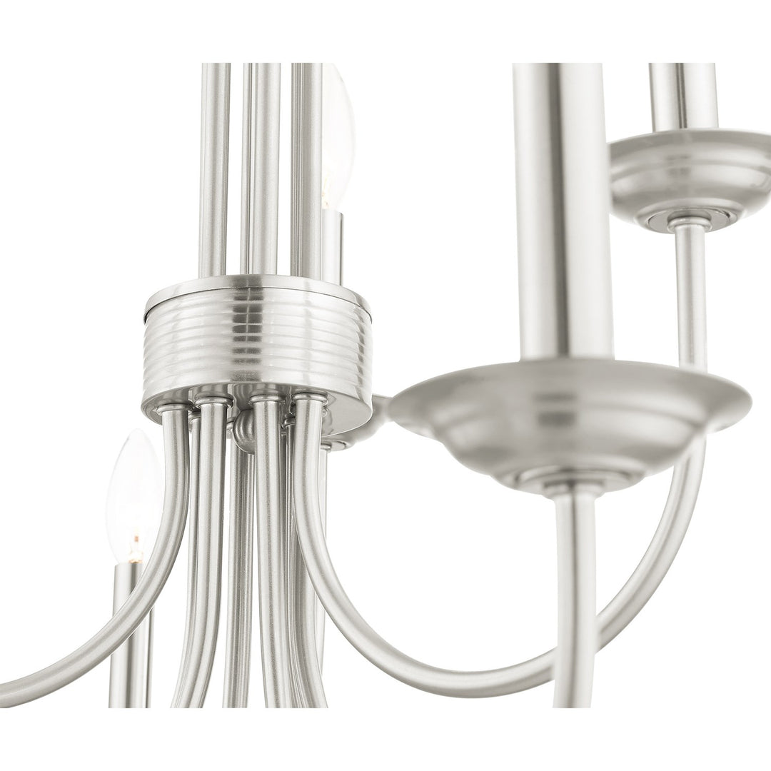 9 Light Brushed Nickel Chandelier